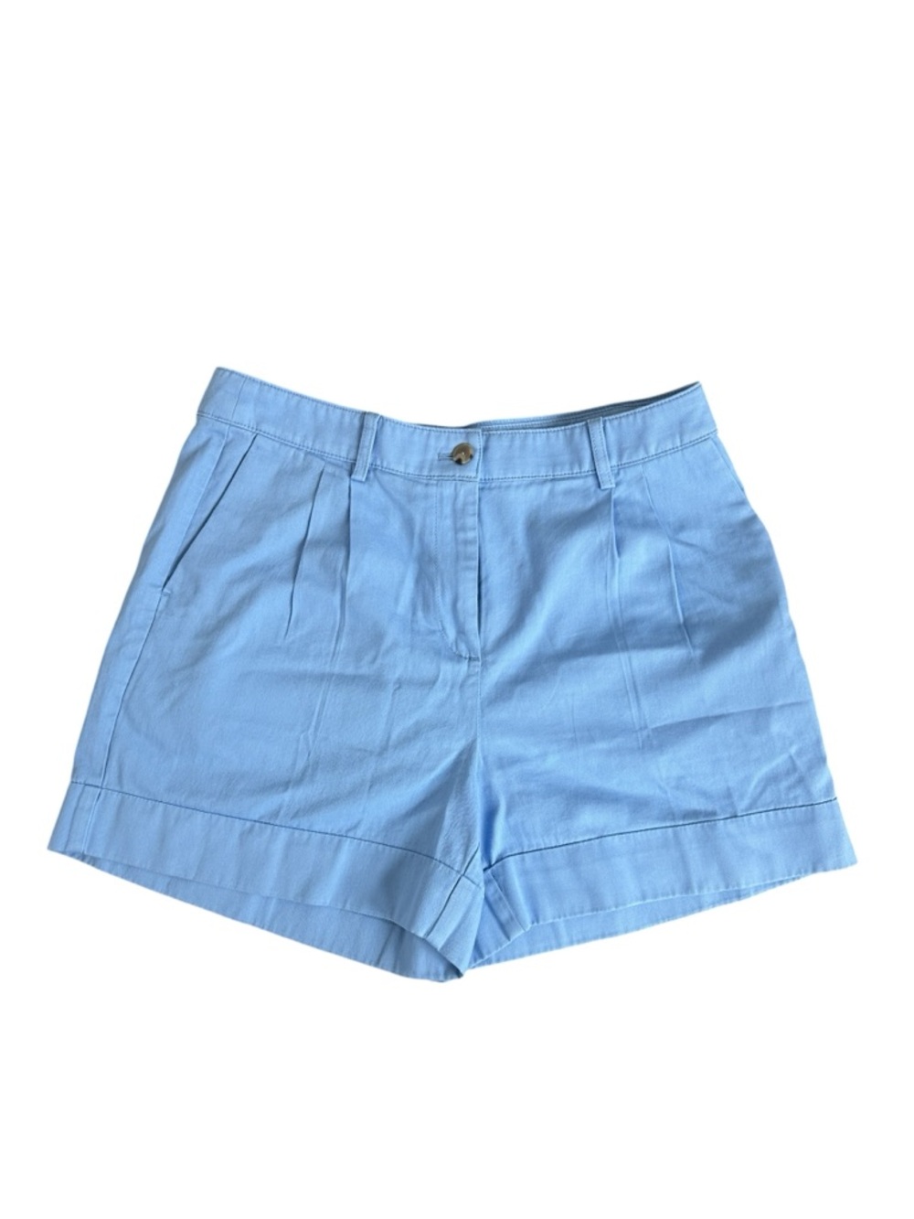 NWT J.Crew Factory Vintage 90s Pleated chino short Periwinkle Blue 10 - Picture 2 of 9